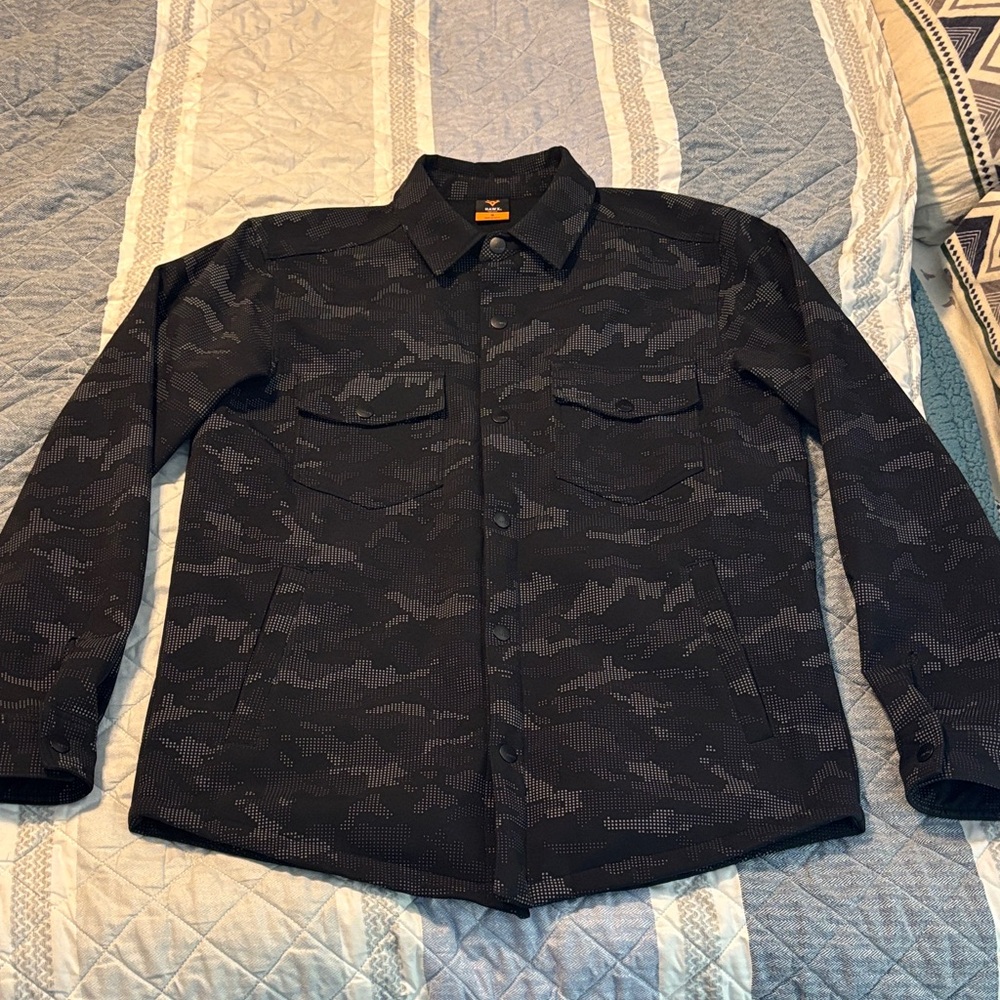 Hawx-Boot Barn Black Camouflage Men's sz M reflective/water resistant work coat